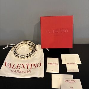 Valentino Rockstud Skinny Belt